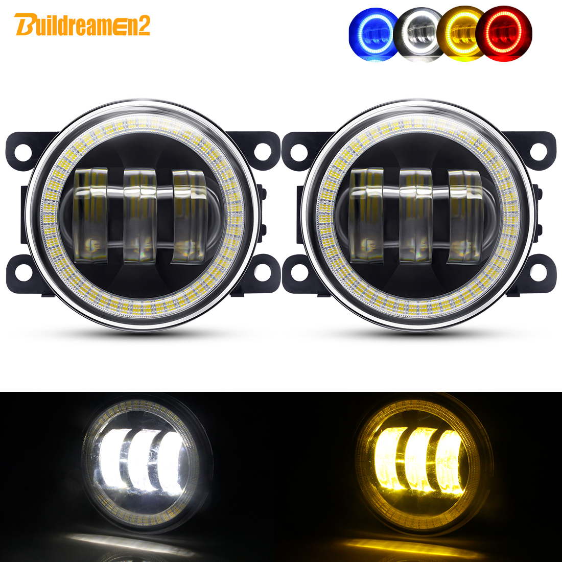 Car Accessories Xcent - 2 X Angel Eye Fog Light