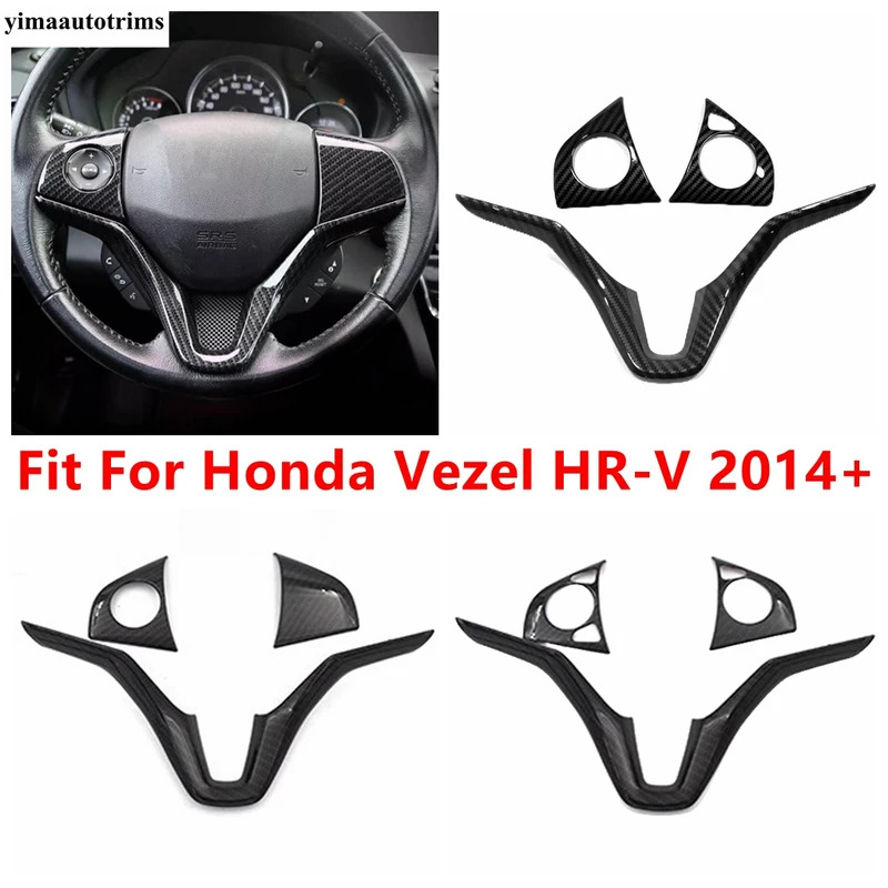 Steering Wheel Cover - Applicable2014-2021Honda VezelHR-V ABSCarbon fiber car steering