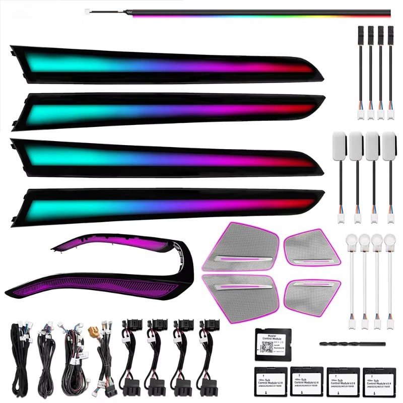 Led Interior Ambient Light - Dynamic 64 Colors Ambient Light for