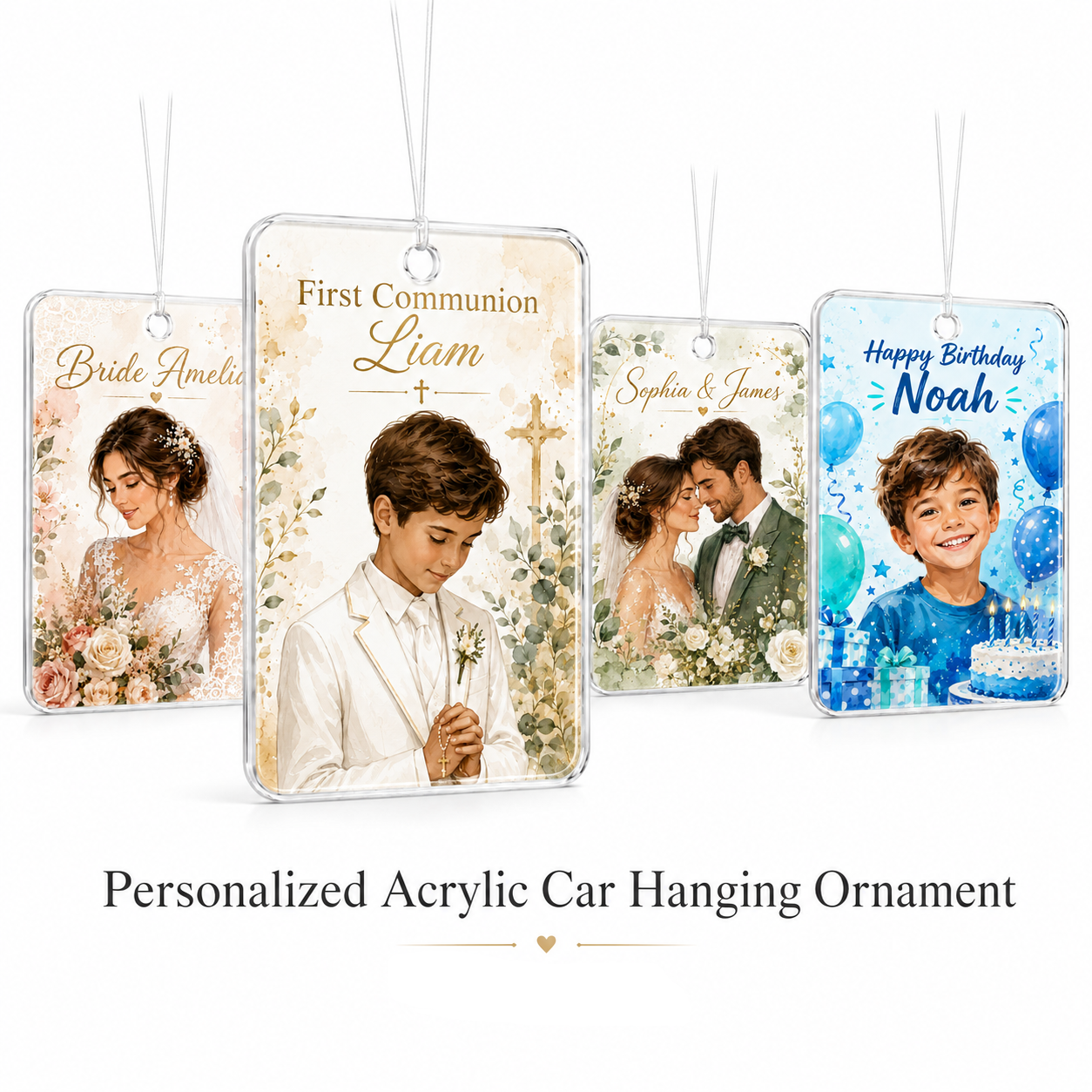 Car Accessories Hanging - 2D Flat, Custom Photo Car Hanging