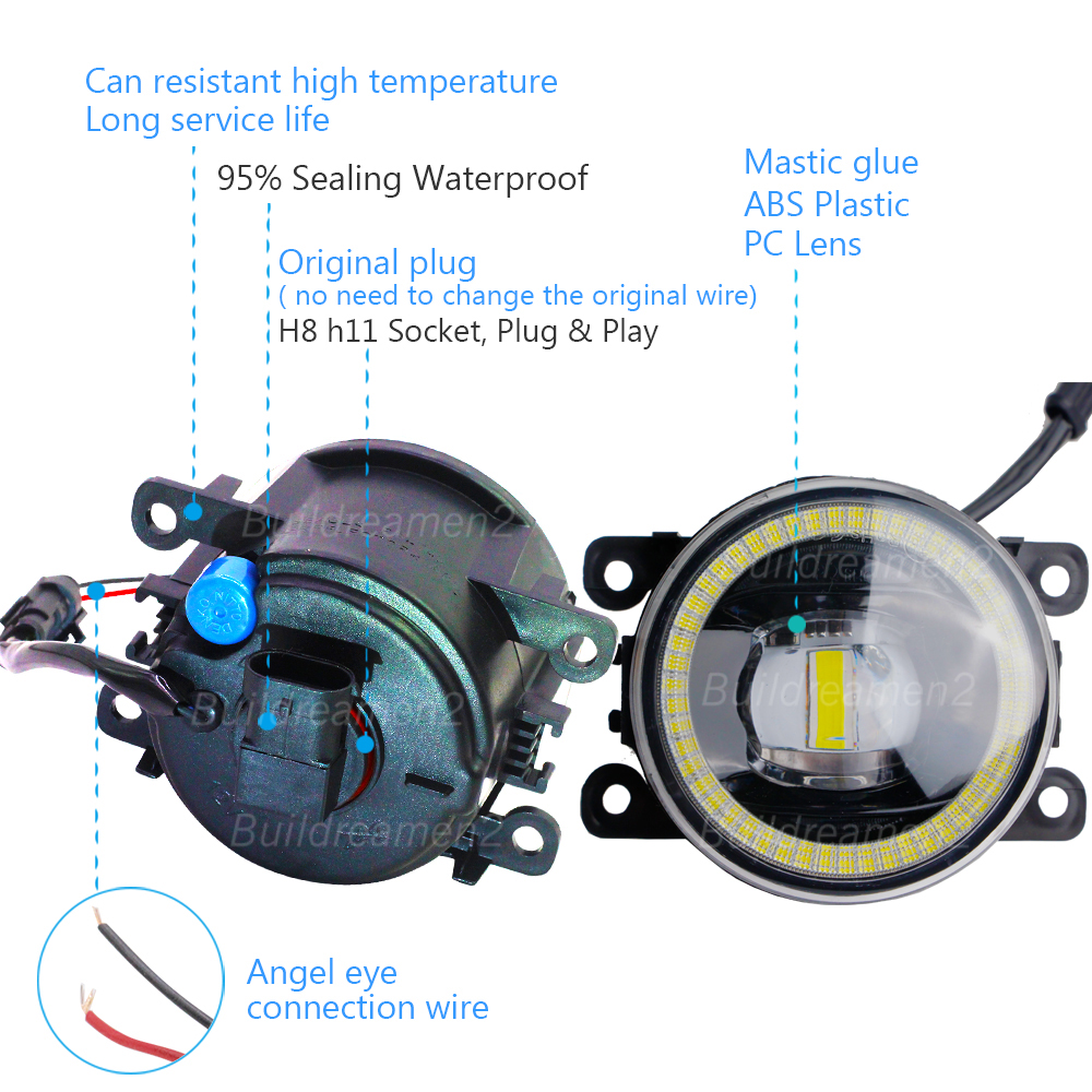 2 X 30W Car LED Angel Eye Fog  - مراجعة Car Accessories Xcent وسعره