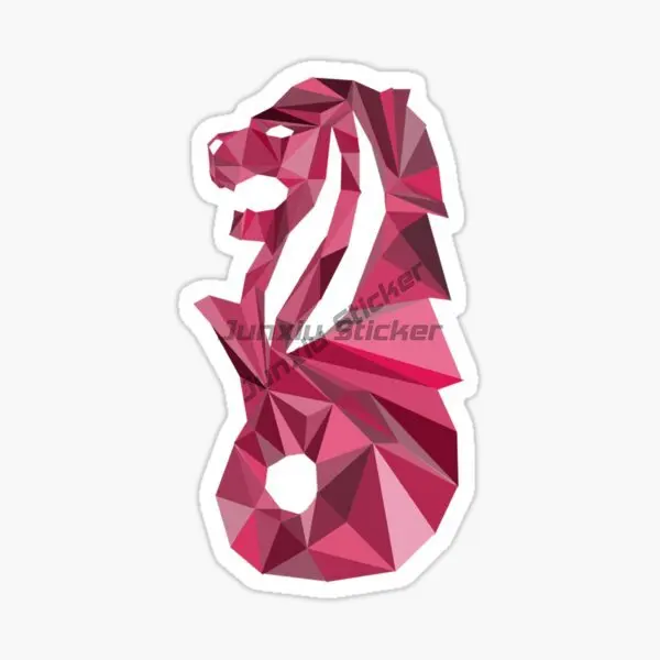 Singapore SIN Flag Map Merlion - مراجعة Car Accessories Singapore وسعره