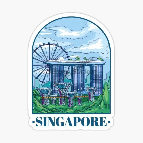 Singapore Flag Map Merlion Sce - مراجعة Car Accessories Singapore وسعره