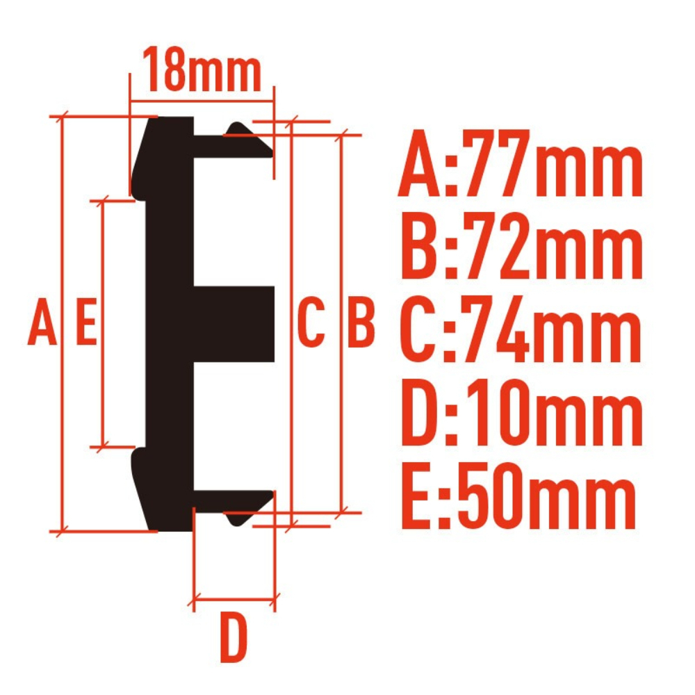 4pcs 77MM Clips 72MM JDM W WOR - مراجعة Car Accessories Jdm وسعره