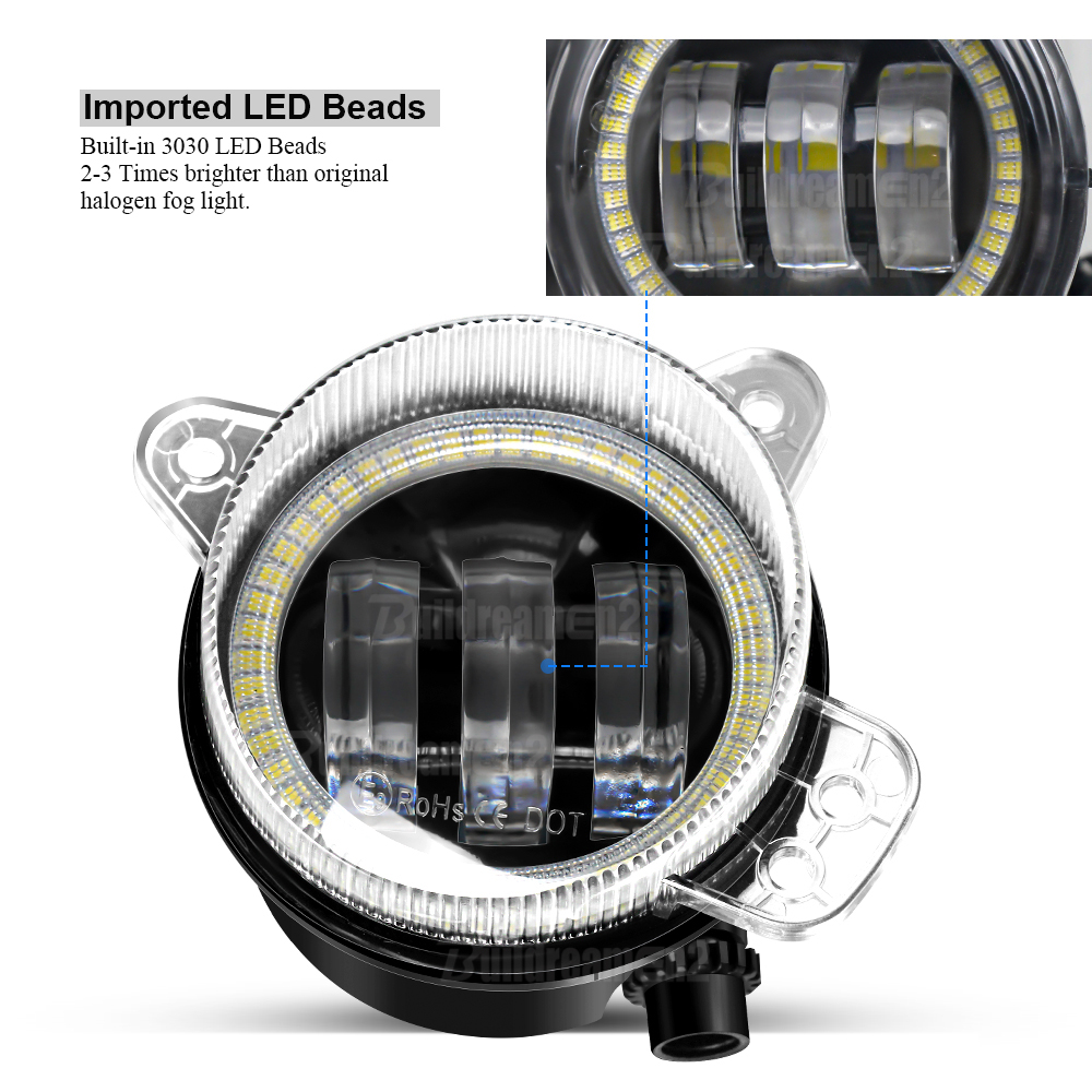 2 X Car 9006 LED Fog Light Ang - مراجعة Car Accessories Xcent وسعره