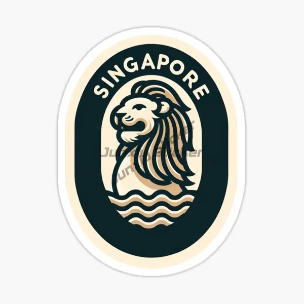 Singapore SG Flag Map Merlion  - مراجعة Car Accessories Singapore وسعره