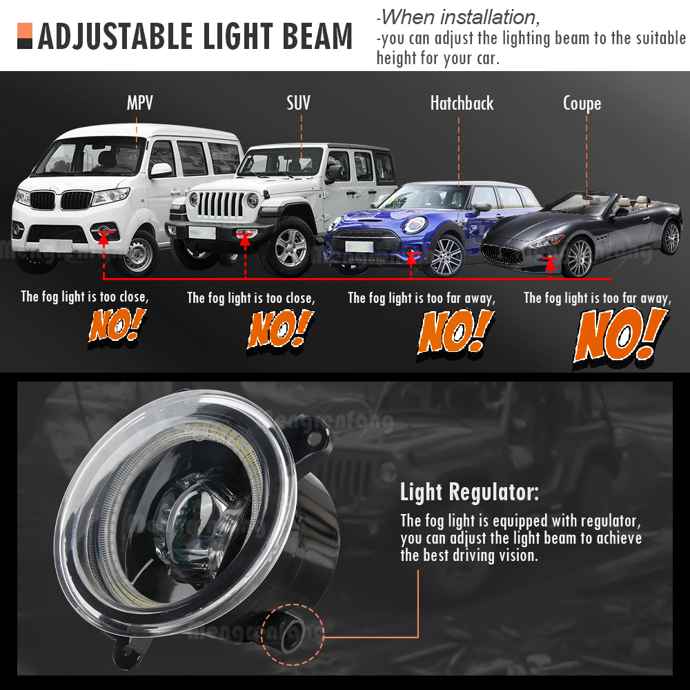 2 X Car Front Fog Light Assemb - مراجعة Car Accessories Xcent وسعره