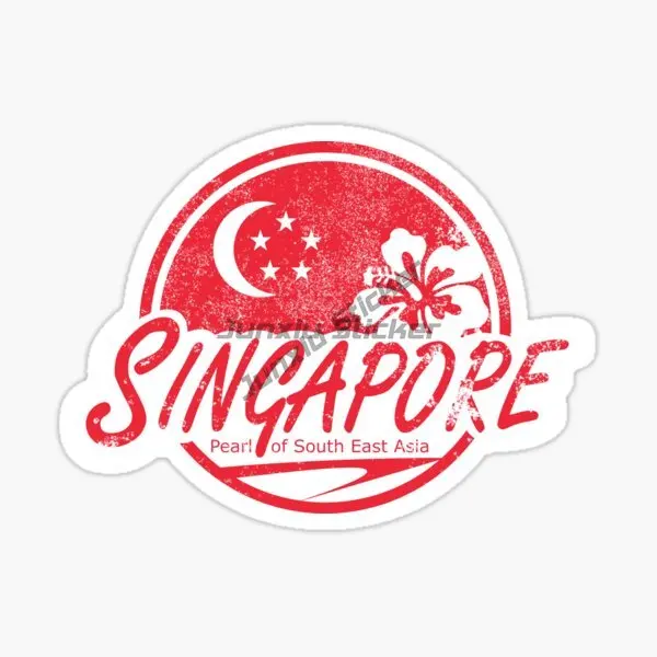 Singapore Flag Map Creative PV - مراجعة Car Accessories Singapore وسعره