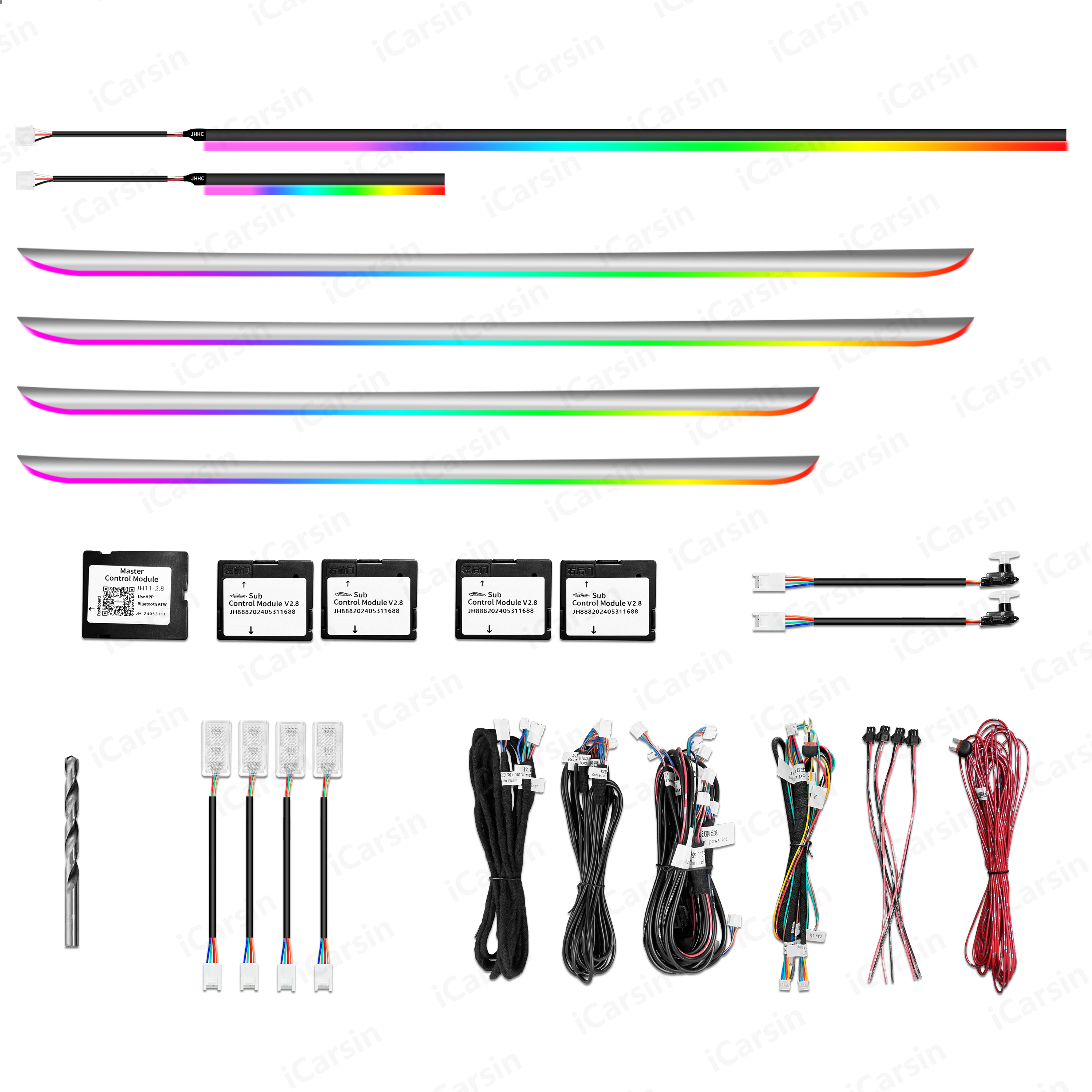 ICarsin Upgrade 256 Colors Sym - مراجعة Led Interior Ambient Light وسعره