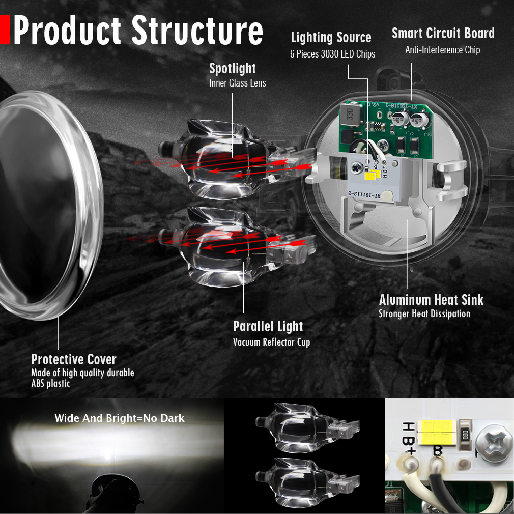 2 X LED Fog Light Assembly 60W - مراجعة Car Accessories Xcent وسعره