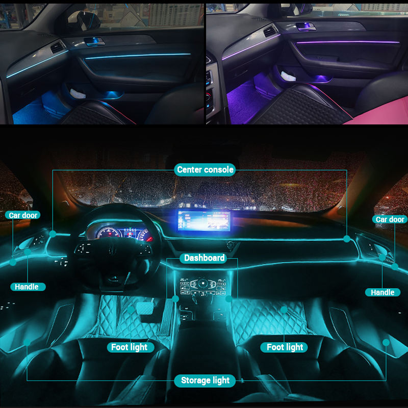 LED Car Foot Ambient Light 26  - مراجعة Led Interior Ambient Light وسعره