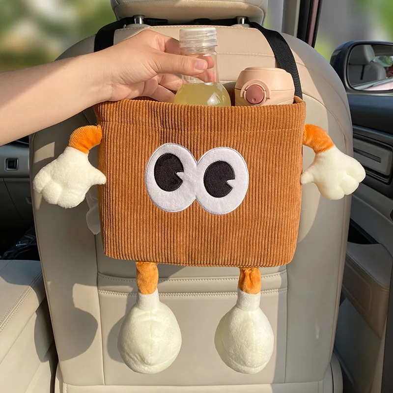 Car Trash Can Bin Cartoon Eye  - مراجعة Car Accessories Hanging وسعره