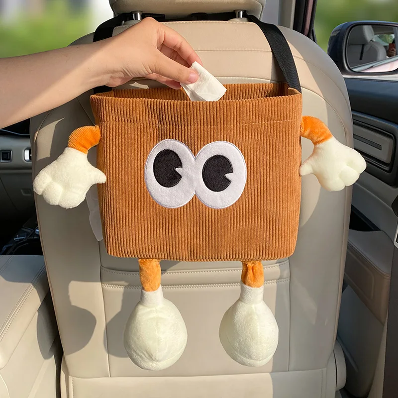 Car Trash Can Bin Cartoon Eye  - مراجعة Car Accessories Hanging وسعره