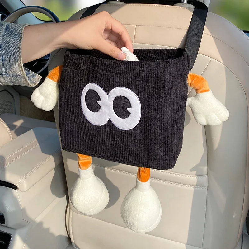 Car Trash Can Bin Cartoon Eye  - مراجعة Car Accessories Hanging وسعره