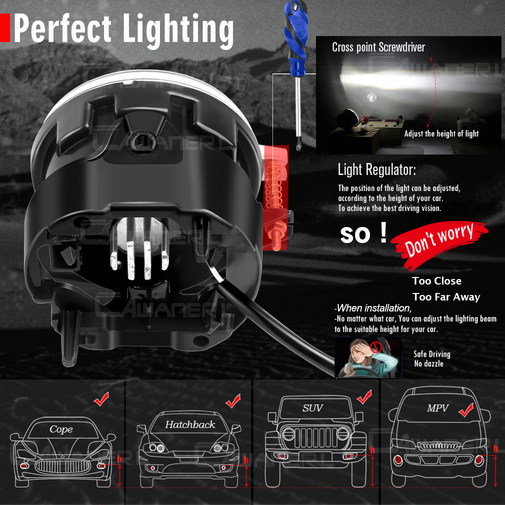 2 X 30W 6000LM LED Angel Eye F - مراجعة Car Accessories Xcent وسعره