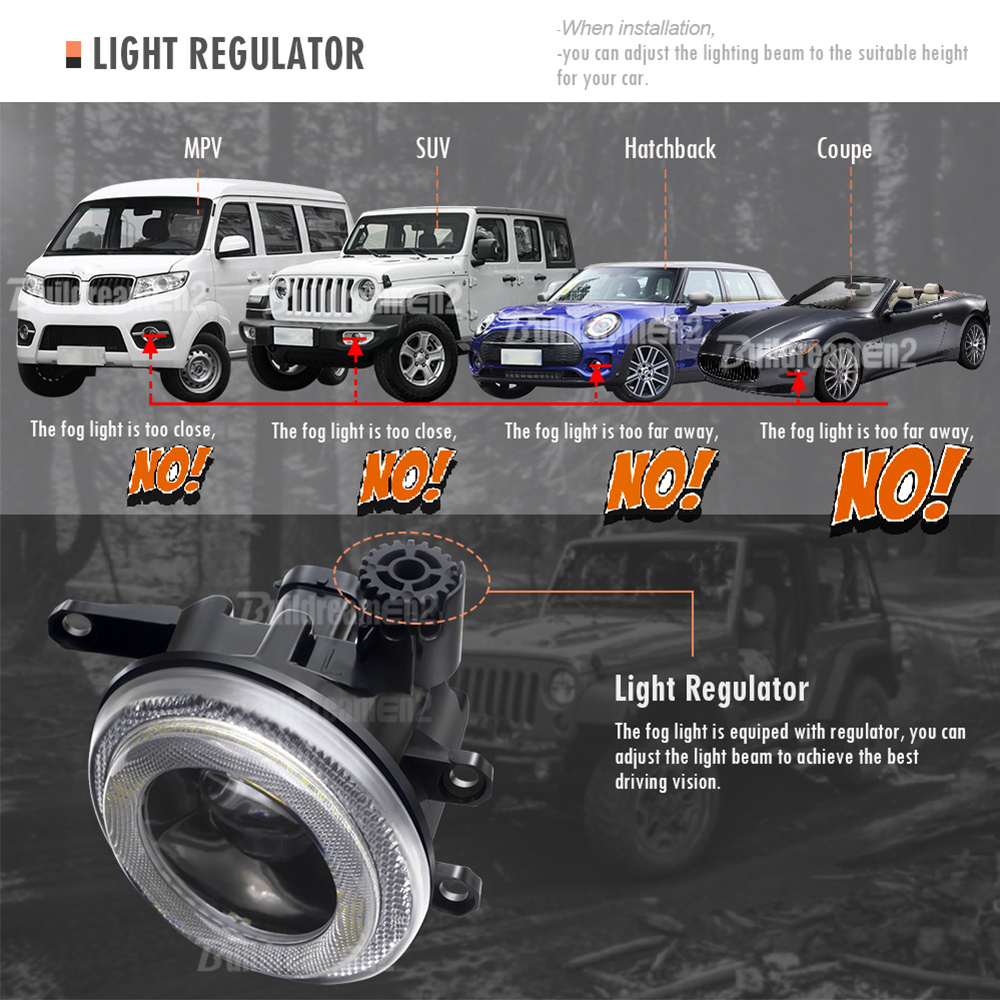 2 X Adjustable Car LED Lens Fo - مراجعة Car Accessories Xcent وسعره