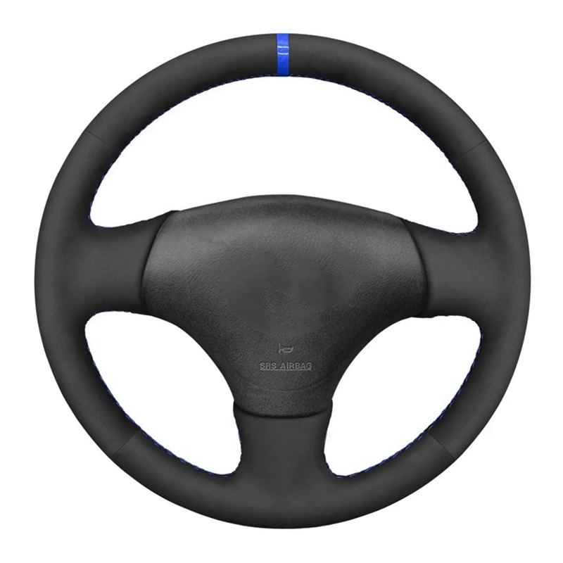 Black Suede Leather Braid Car  - مراجعة Steering Wheel Cover وسعره