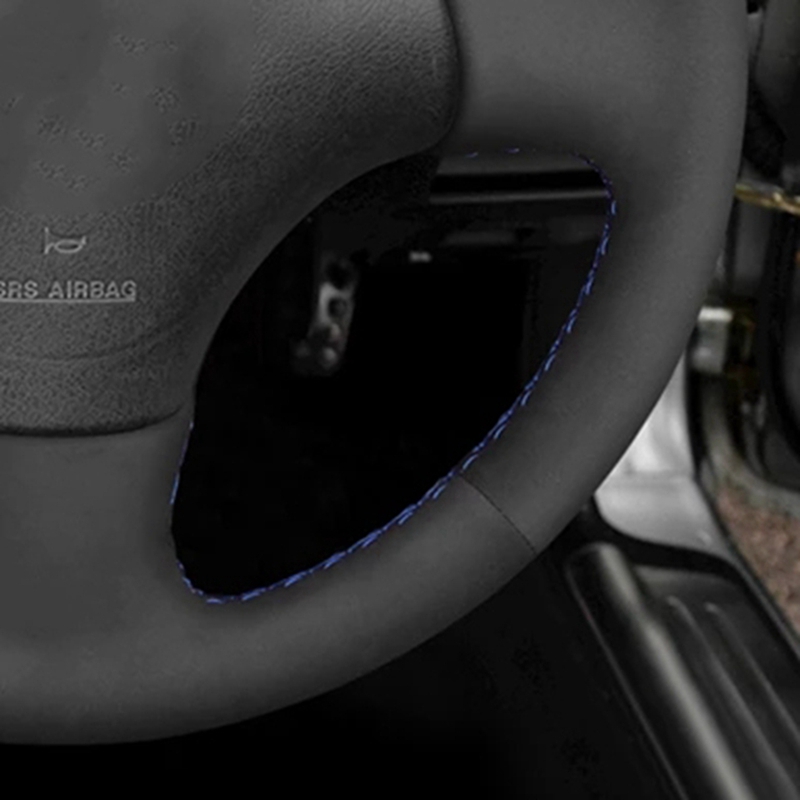 Black Suede Leather Braid Car  - مراجعة Steering Wheel Cover وسعره