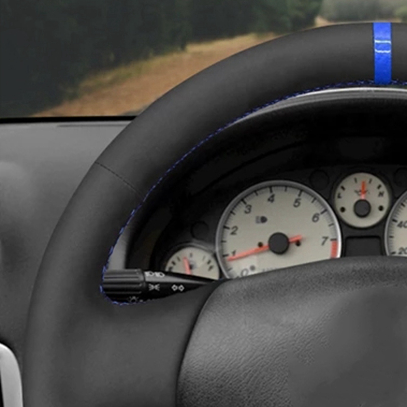 Black Suede Leather Braid Car  - مراجعة Steering Wheel Cover وسعره