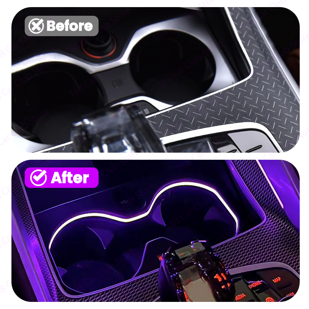 LED 11 Colour Cup Holder Light - مراجعة Led Interior Ambient Light وسعره