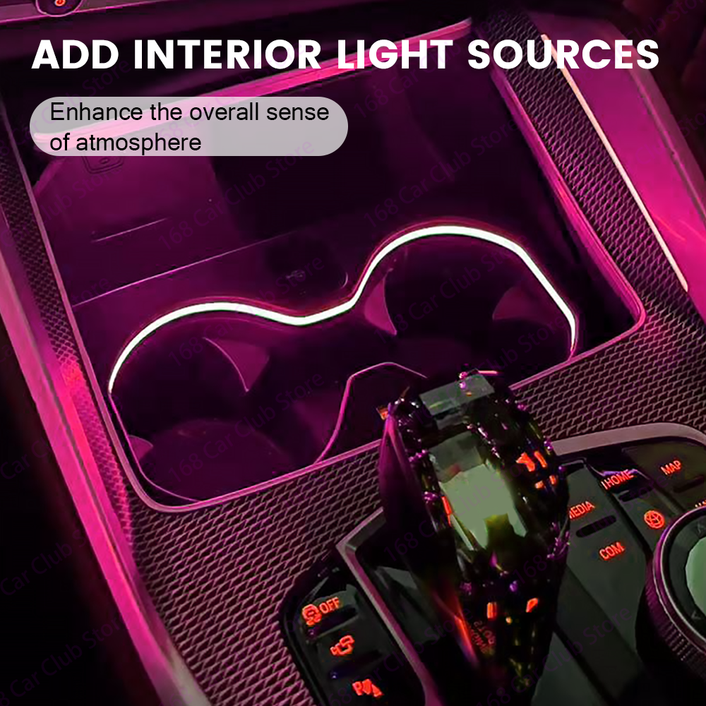 LED 11 Colour Cup Holder Light - مراجعة Led Interior Ambient Light وسعره