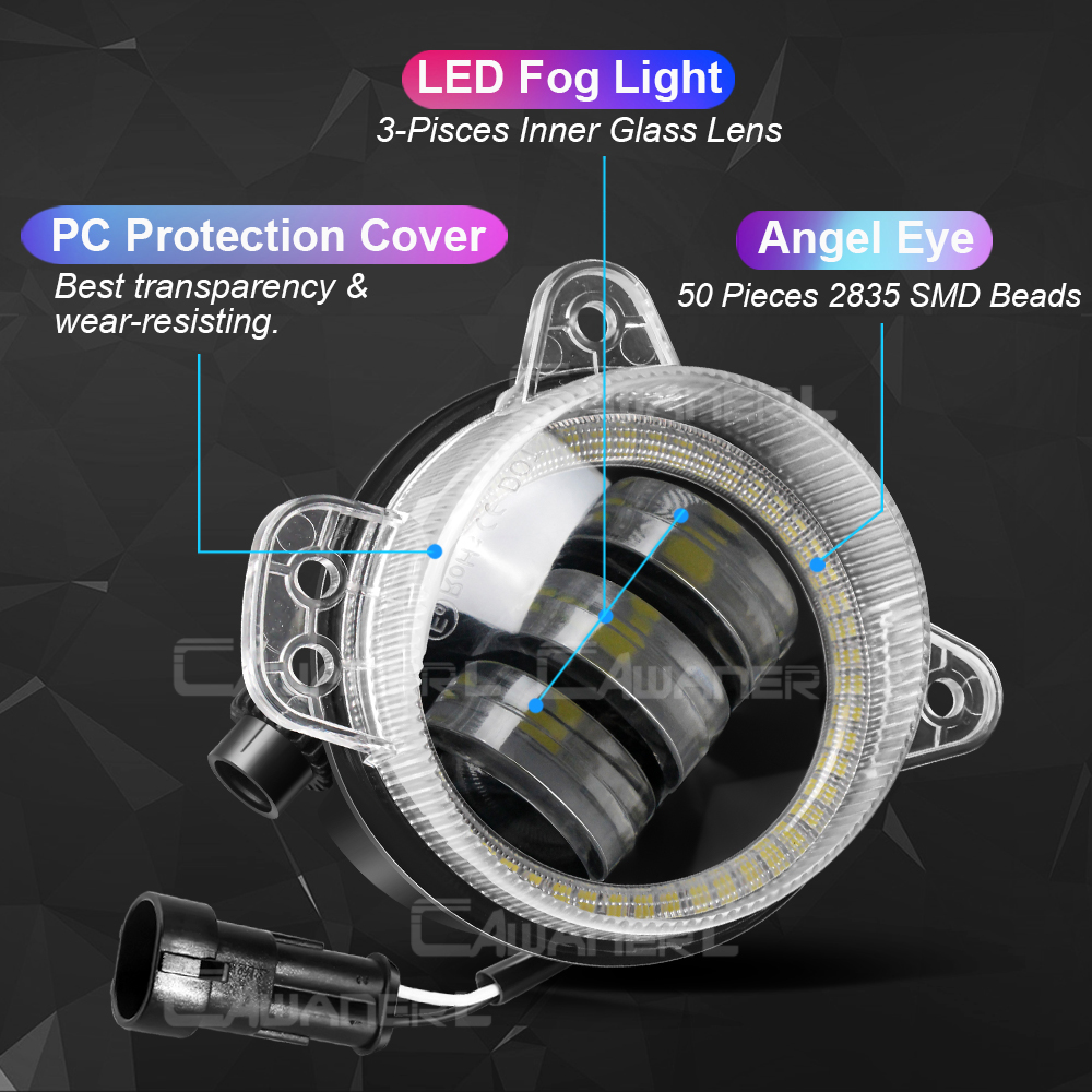 2 X Angel Eye Fog Light DRL 30 - مراجعة Car Accessories Xcent وسعره